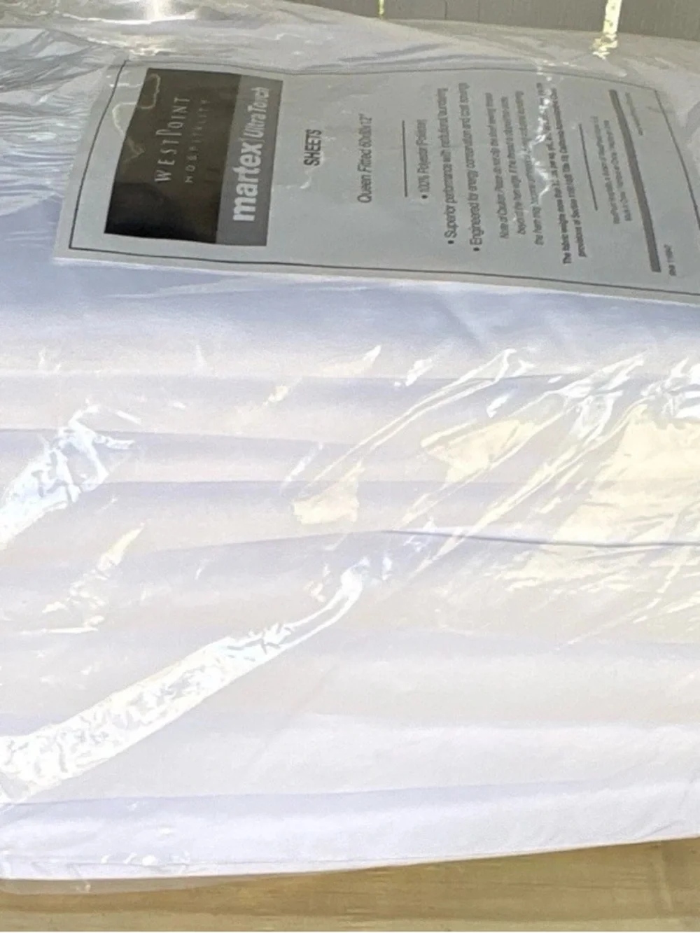 Martex UltraTouch White Queen Fitted Sheet Pack of 6